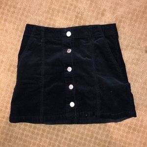 Black corduroy skirt